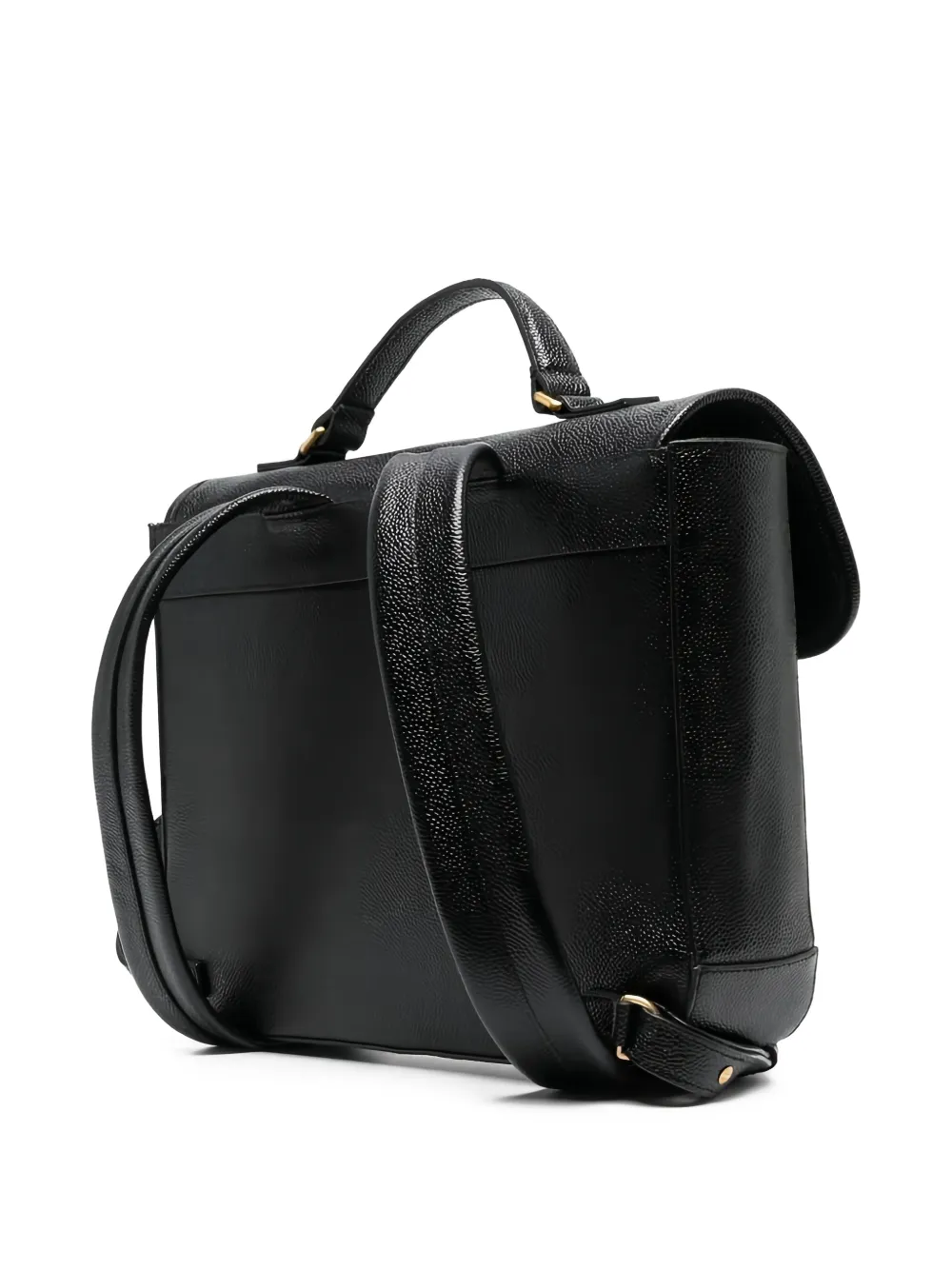  Thom Browne Pebbled Leather Backpack - Black 