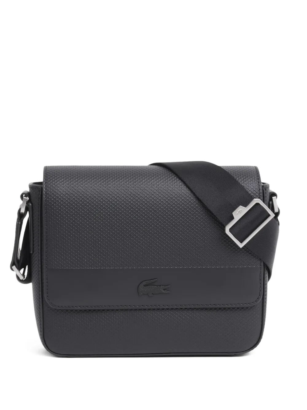 Lacoste Chantaco logo-embossed messenger bag - Nero