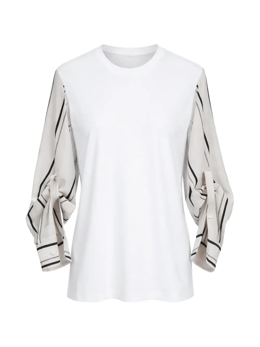 3.1 Phillip Lim striped-detail T-shirt - Bianco