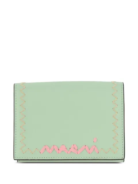 Marni logo-embroidered tri-fold wallet