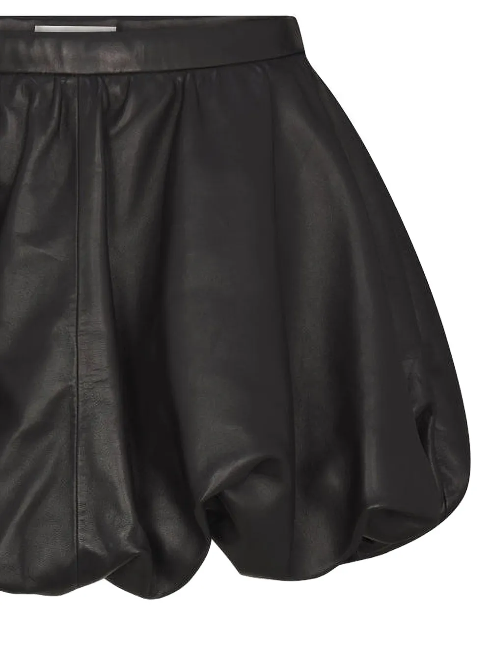  Frame Leather Bubble Skirt - Black 