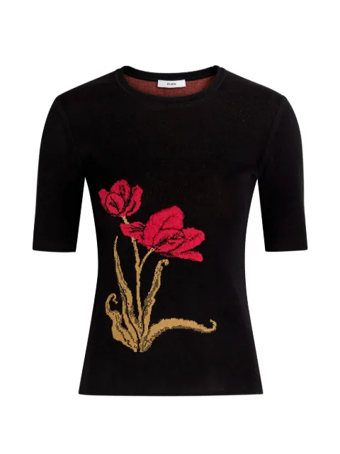 ERDEM T-shirt med blomstertryk