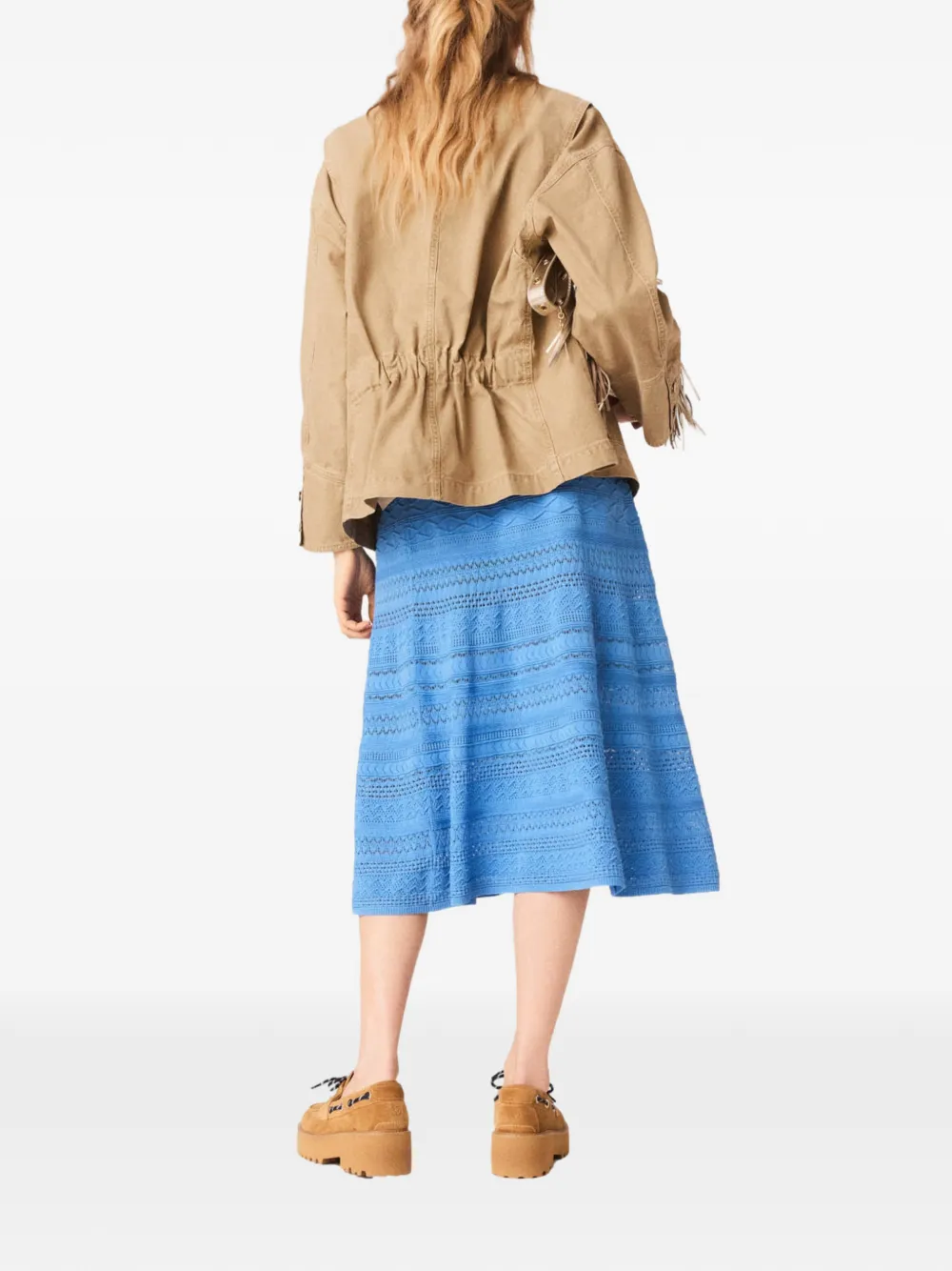  Maje Patch-pocket Denim Jacket - Neutrals 