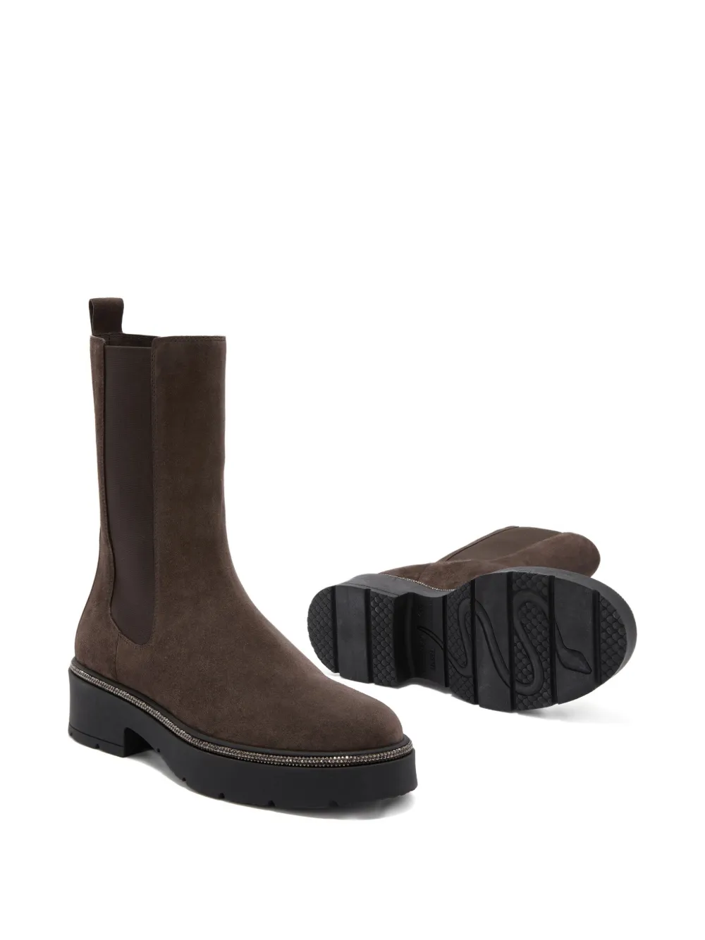 René Caovilla leather chelsea boots Bruin