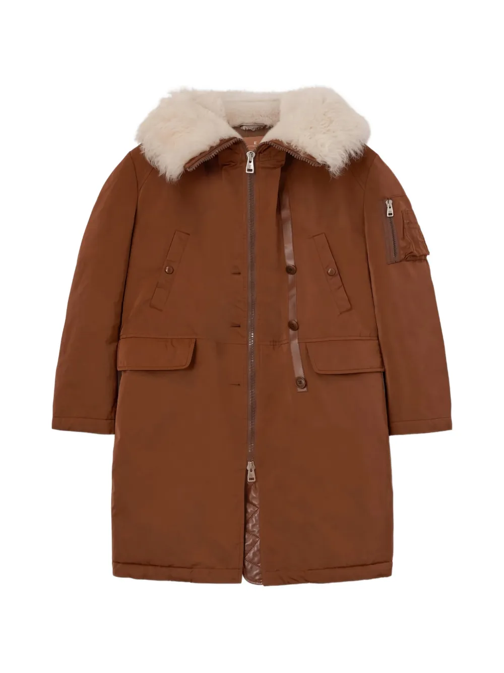Ermanno Scervino flap-pockets coat - Marrone