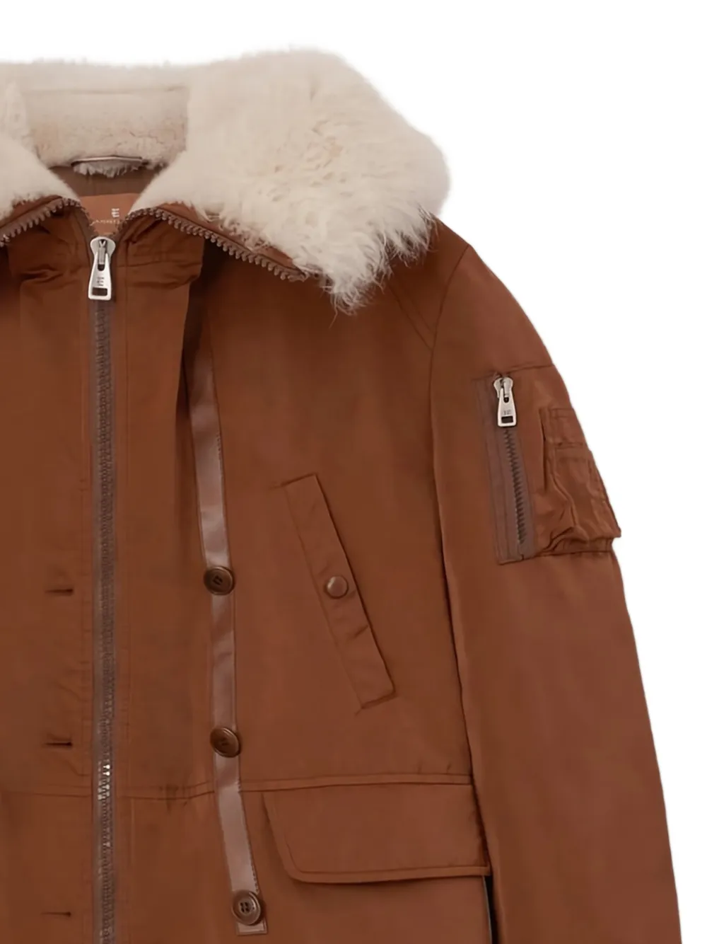  Ermanno Scervino Flap-pockets Coat - Brown 