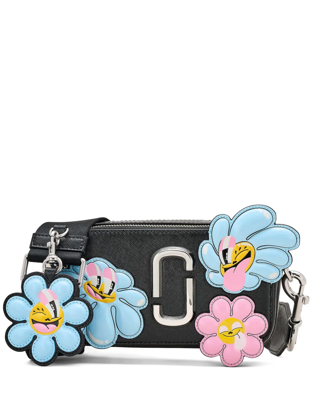 Marc Jacobs x Hattie Stewart flower-embellishment crossbody bag - Nero