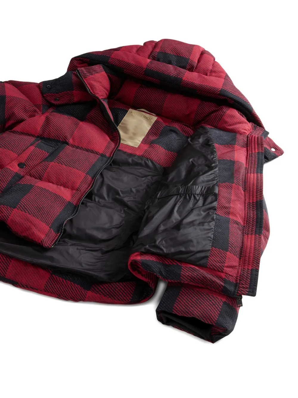  Woolrich Check-pattern Padded Jacket - Red 