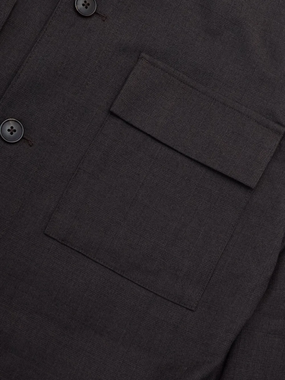  Selected Button Flap-pocket Overshirt - Grey 
