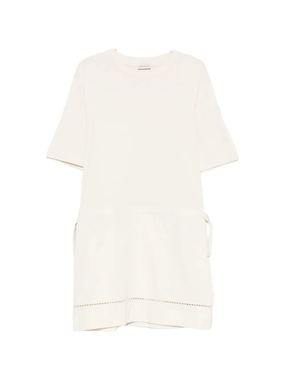 Moncler drawstring perforated mini dress - Toni neutri