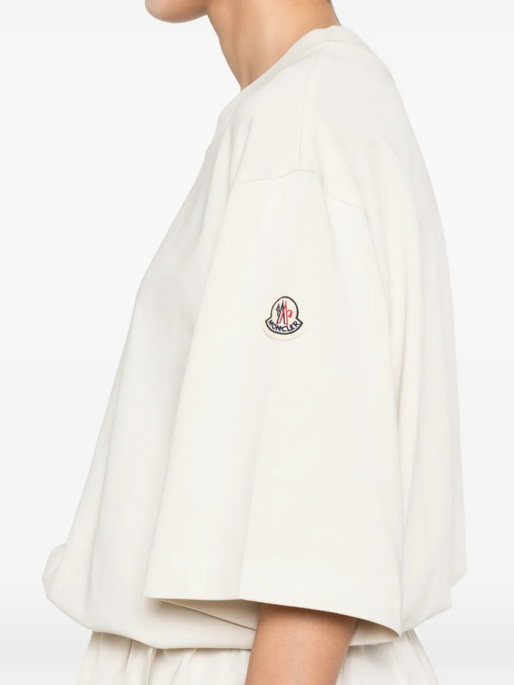 Moncler Geperforeerde mini-jurk met trekkoord Beige