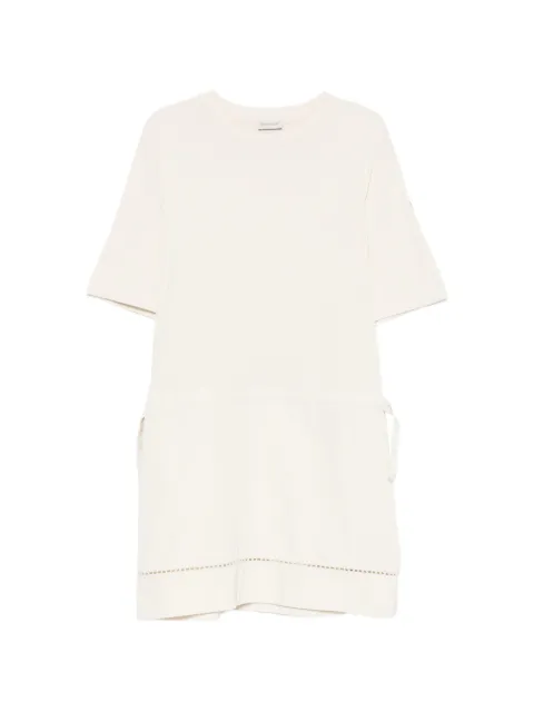 Moncler drawstring perforated mini dress