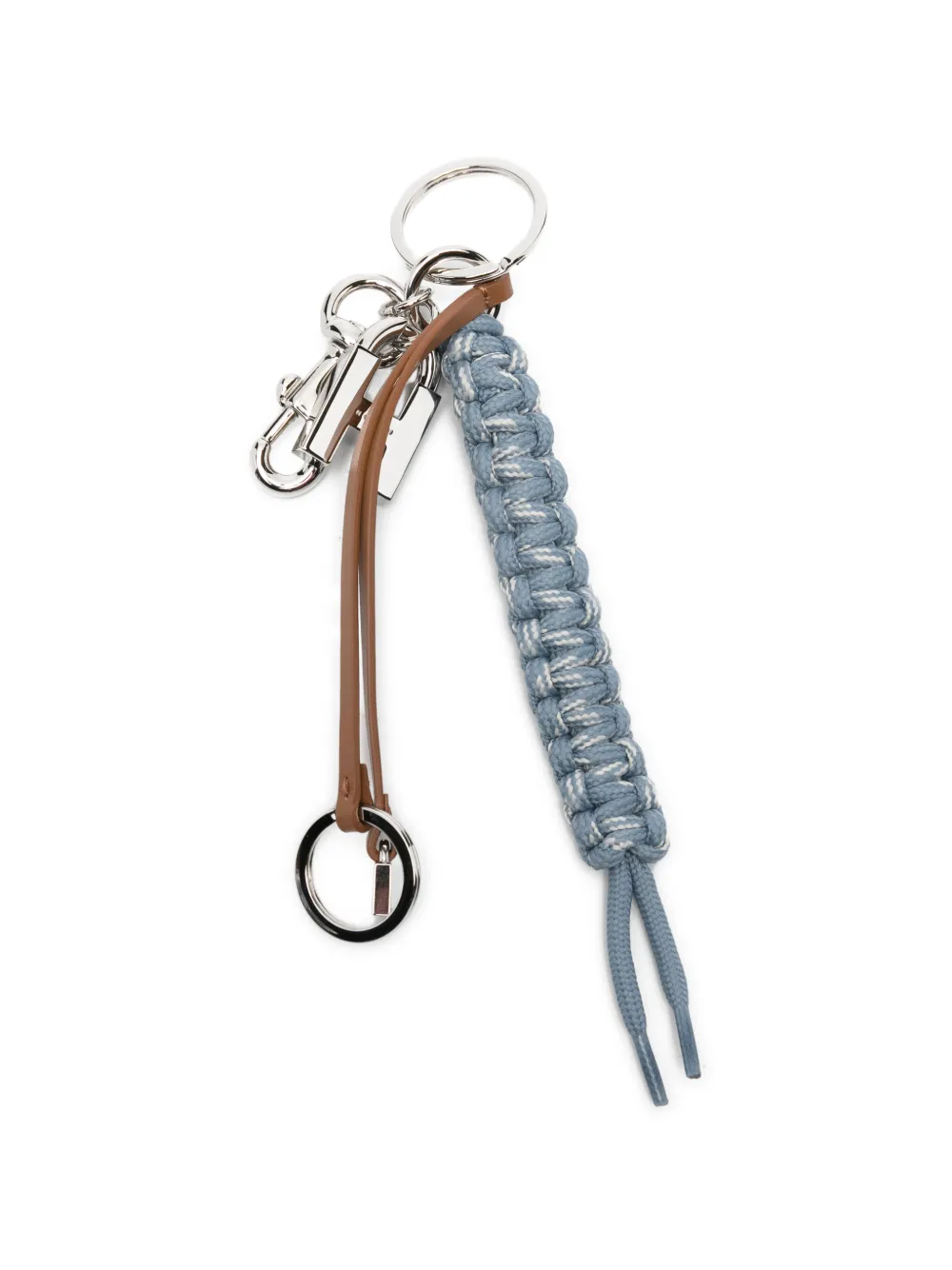  Hogan Braided Leather Keyring - Blue 