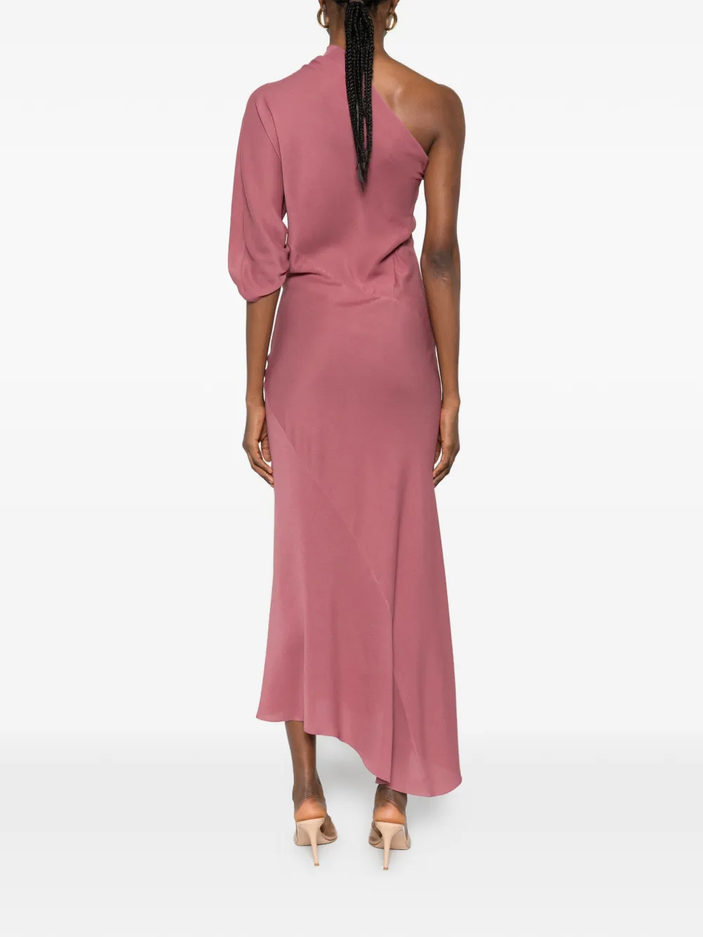Cortana Aldara One-shoulder Maxi Dress in Pink, view 4