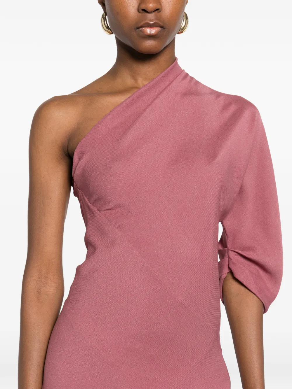 Cortana Aldara One-shoulder Maxi Dress in Pink, view 5