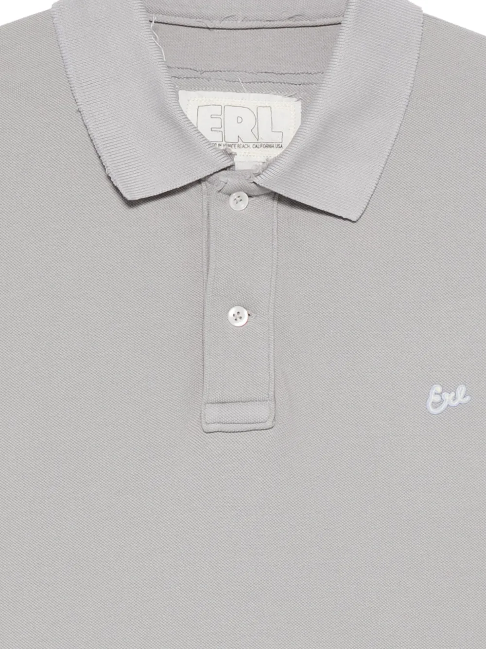  Erl Button Polo Shirt - Grey 