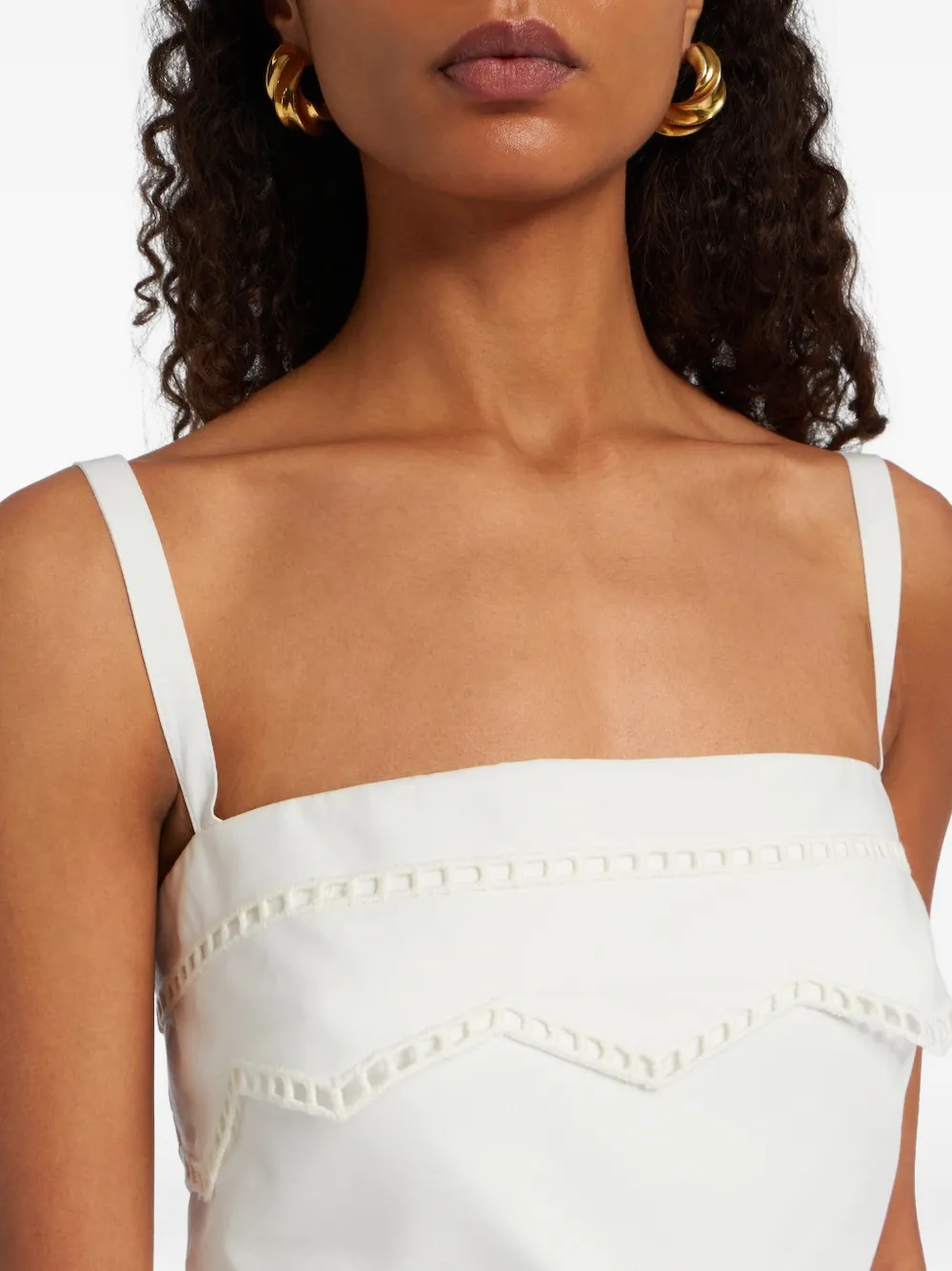 Elie Saab Uitgesneden maxi-jurk met ceintuur Wit