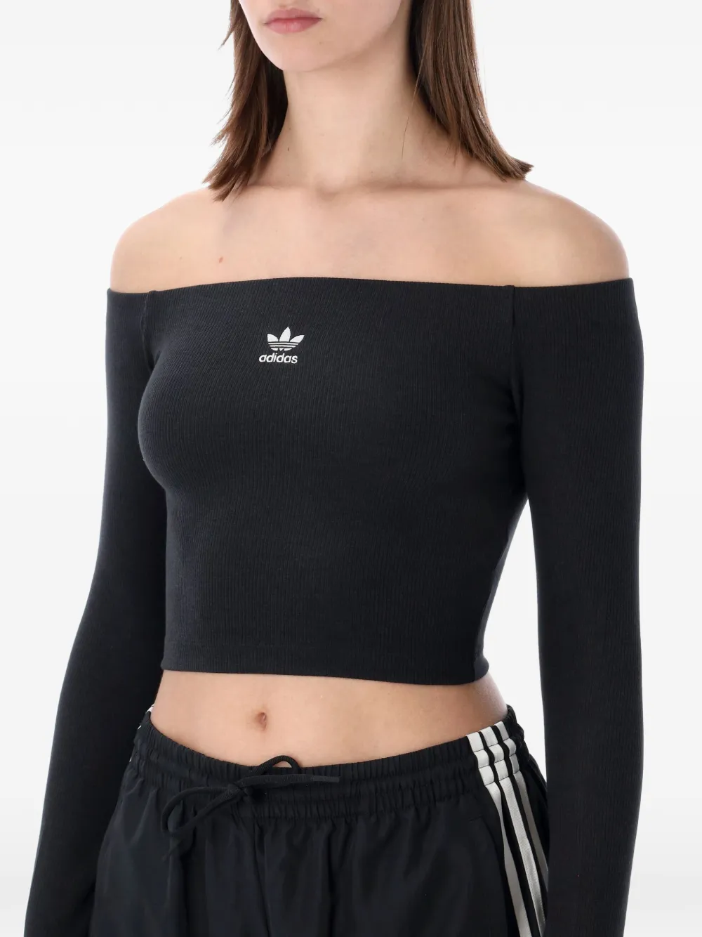 Off-Shoulder Long-Sleeve T-Shirt