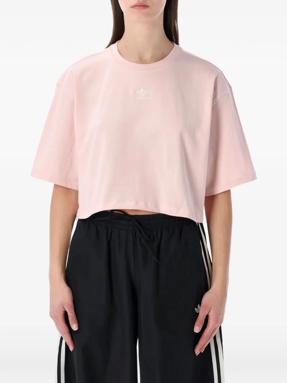 adidas logo-detail T-shirt - Rosa