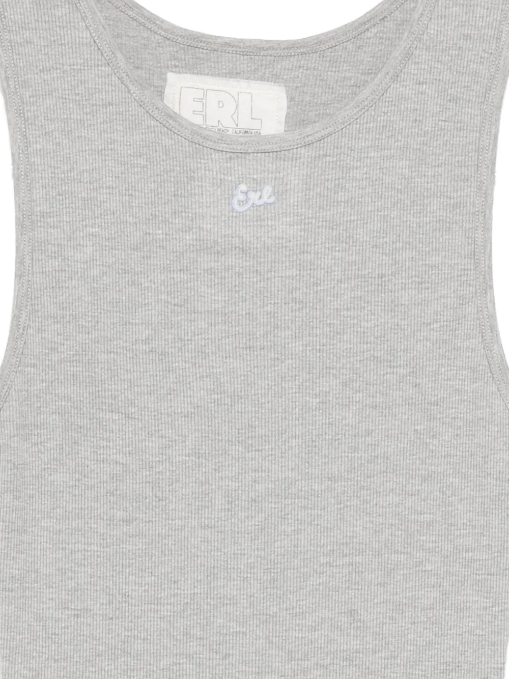 ribbed logo tank top