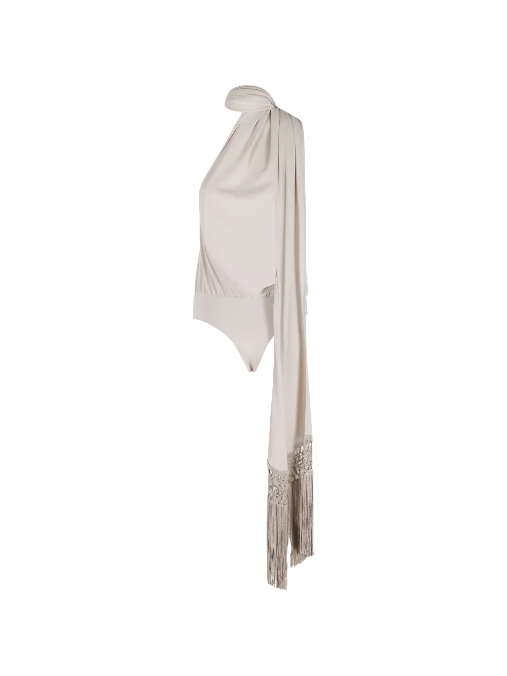  The Andamane One-shoulder Tassel Blouse - Neutrals 