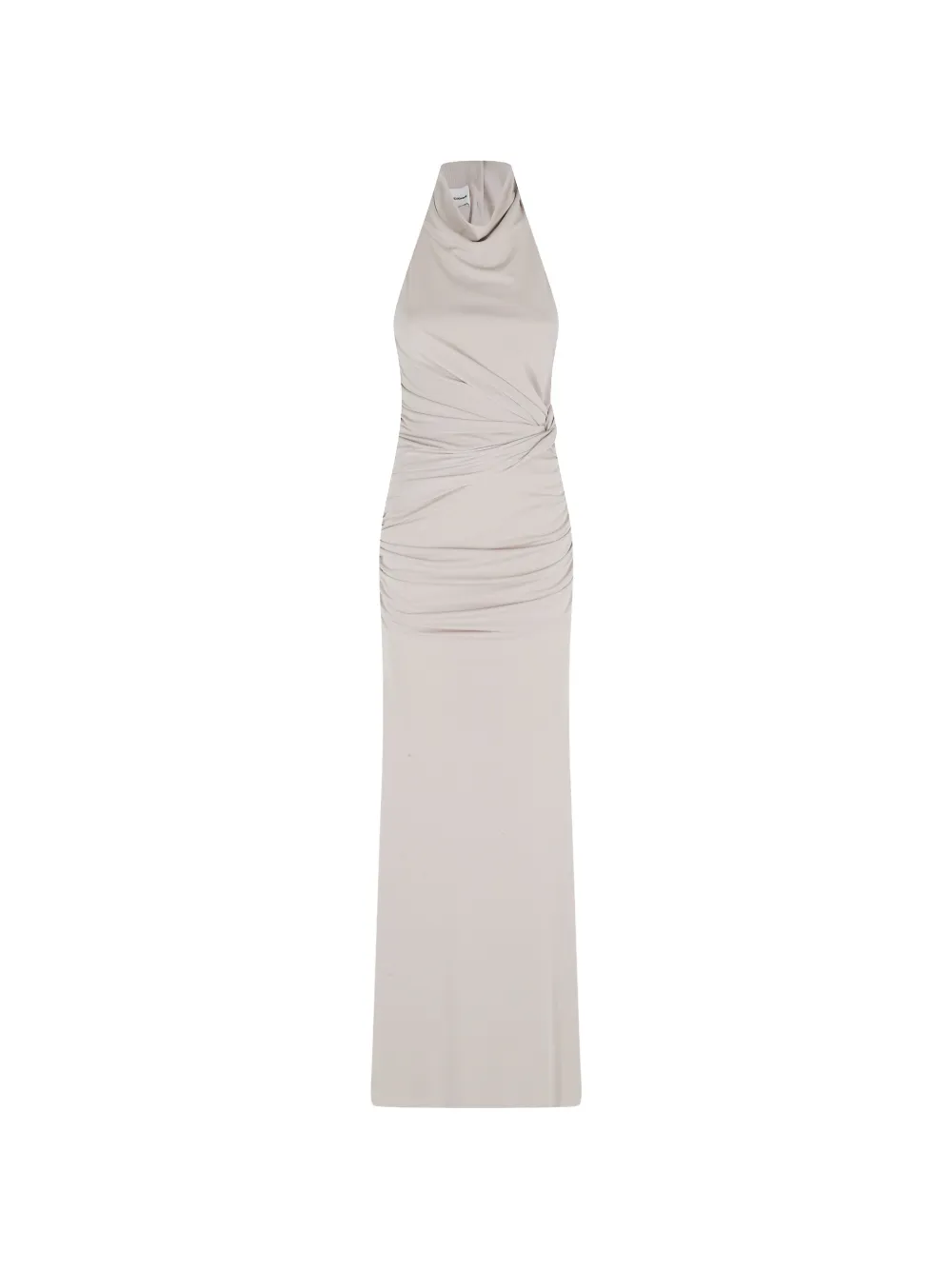 THE ANDAMANE halter draped dress - Toni neutri