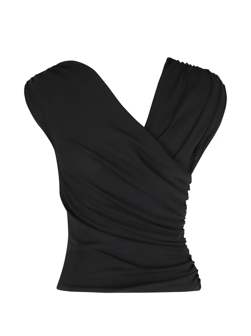  The Andamane Ruched Blouse - Black 