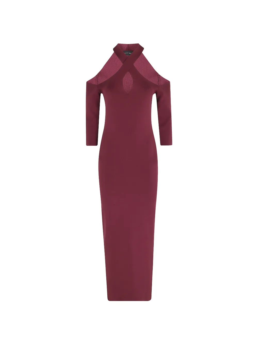 Federica Tosi cold-shoulder keyhole dress - Red