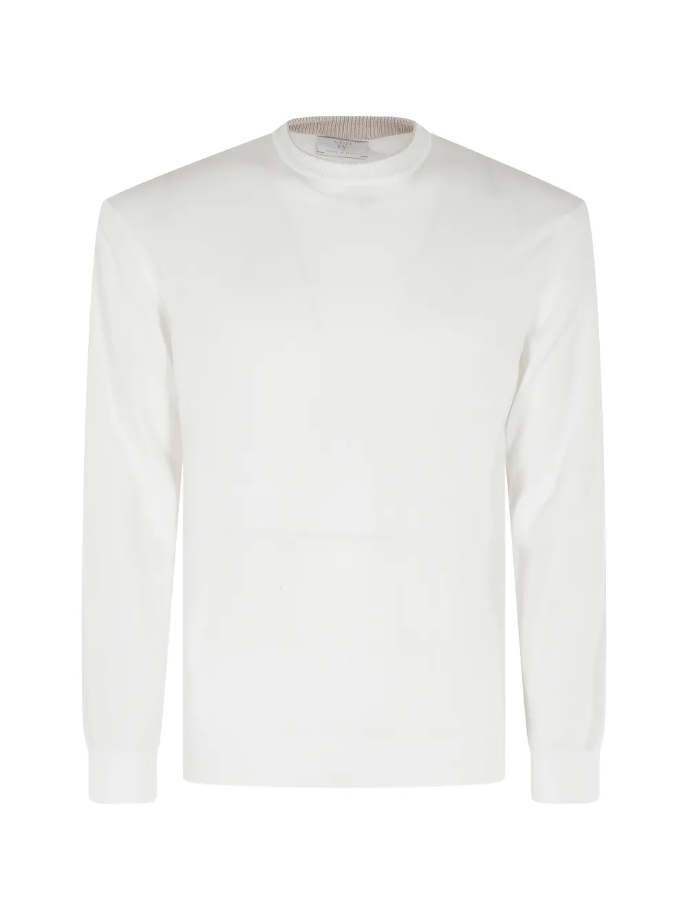 Eleventy crew-neck long-sleeve sweater - Bianco