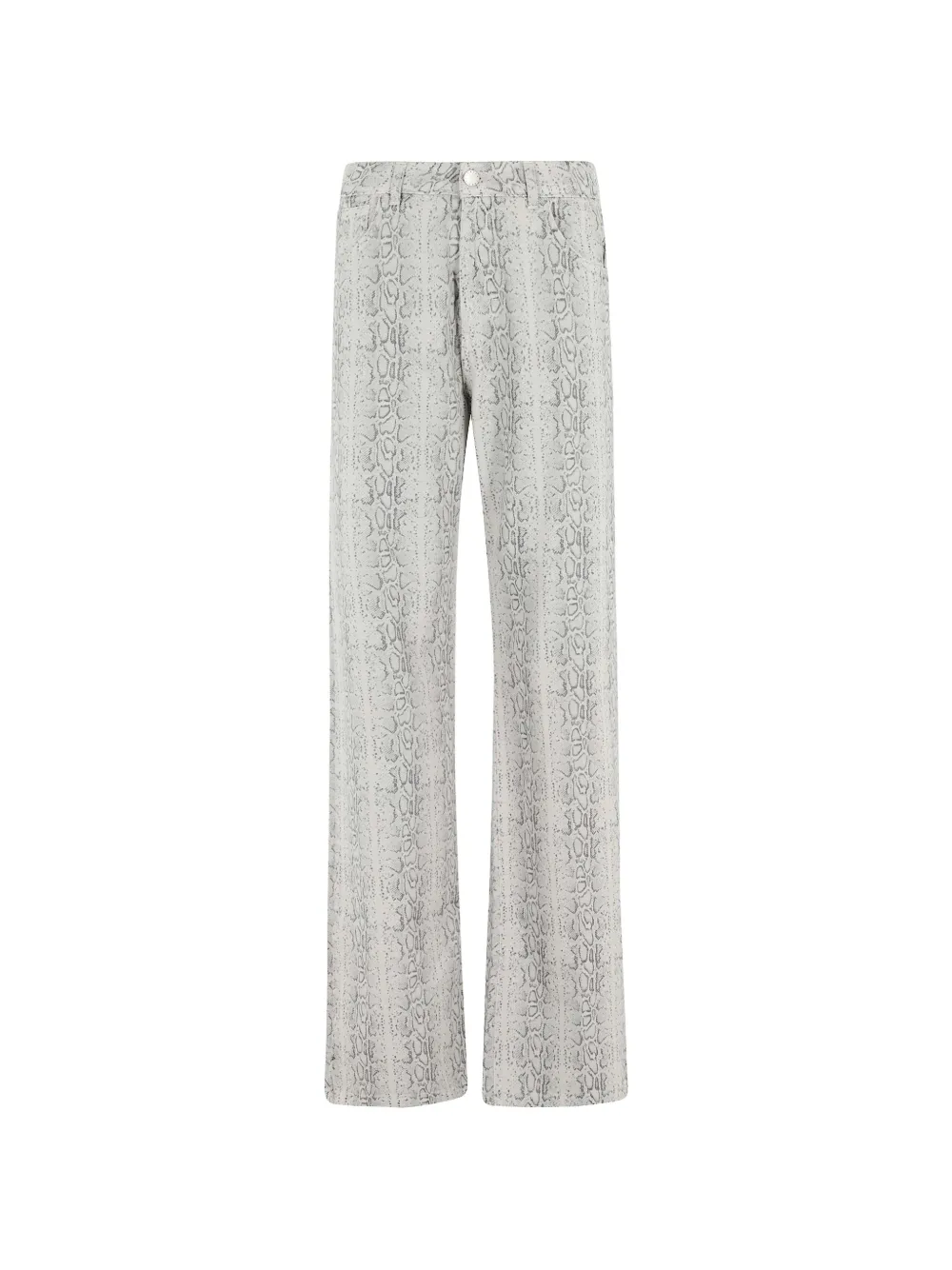 Federica Tosi snakeskin straight jeans - Grigio
