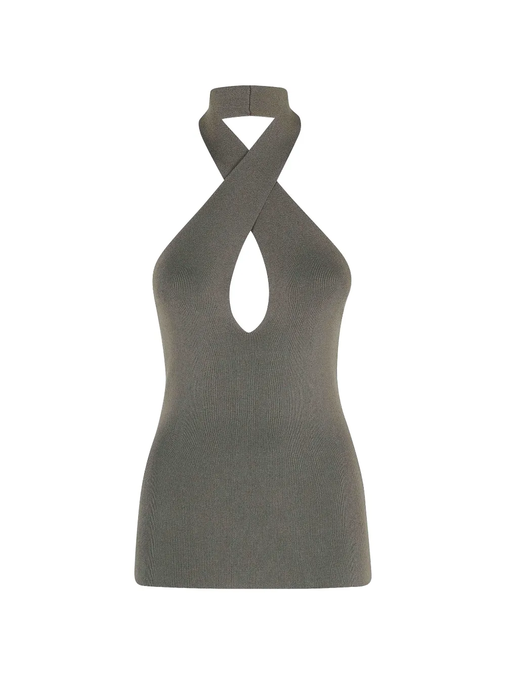 Federica Tosi keyhole halterneck top - Grün