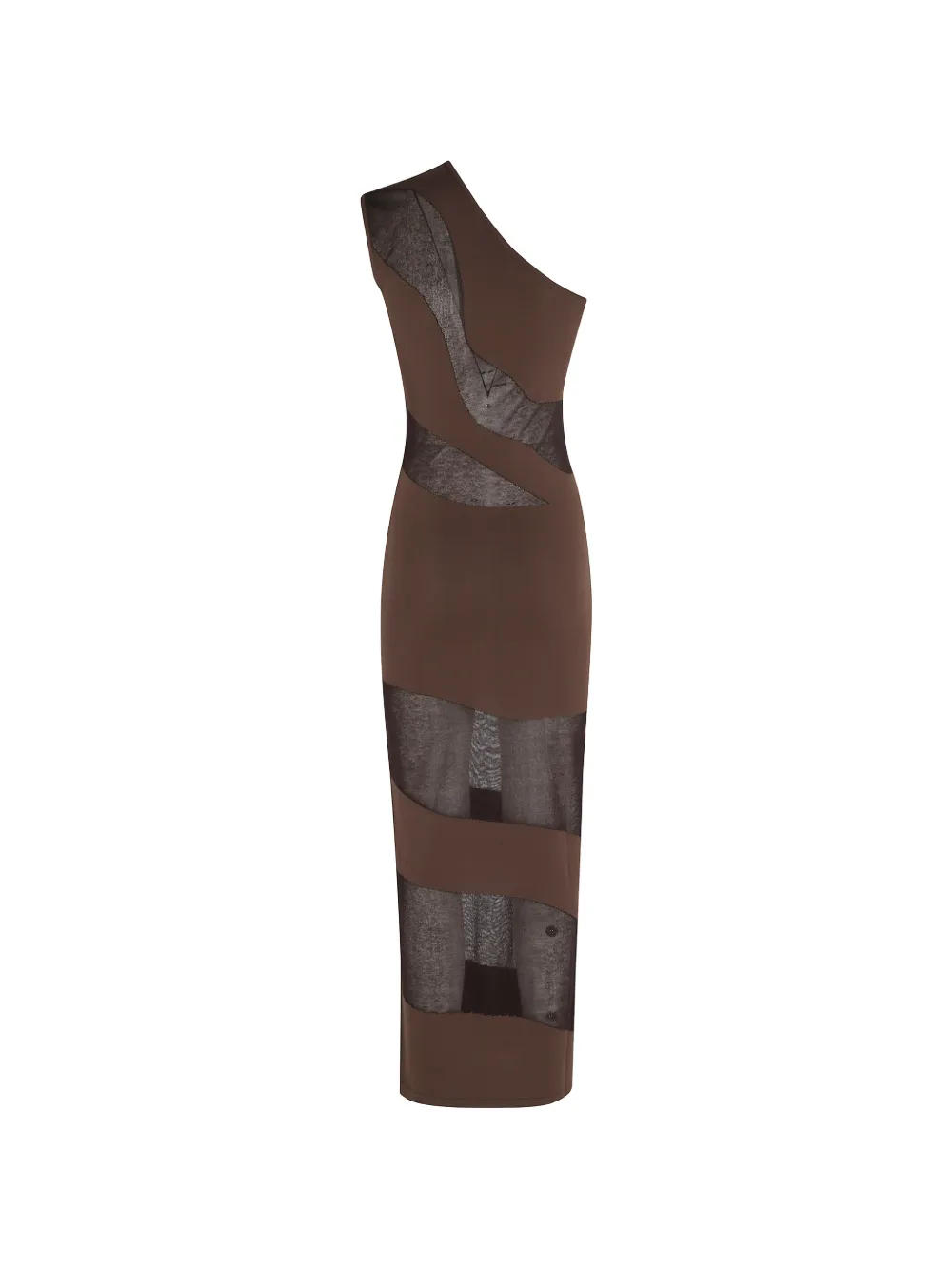  Federica Tosi One-shoulder Panelled Dress - Brown 