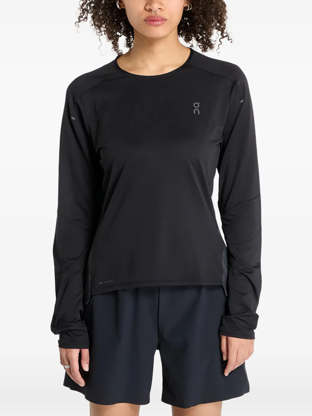 On Running long-sleeves performance T-shirt - Nero