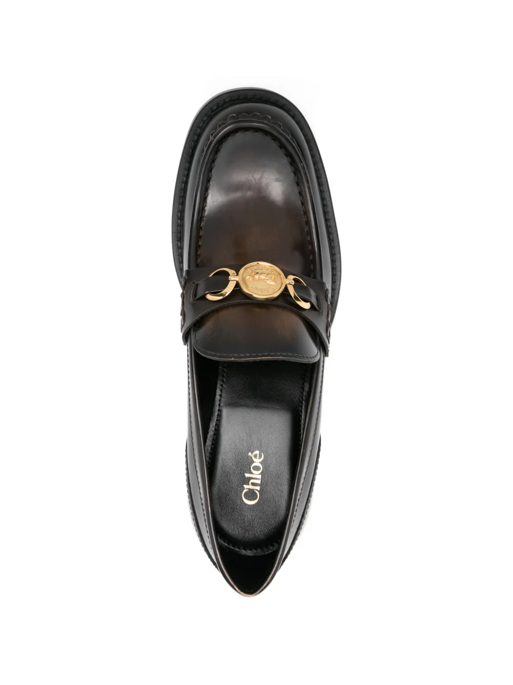 Chloé Loafers met hoefijzeren gesp Bruin