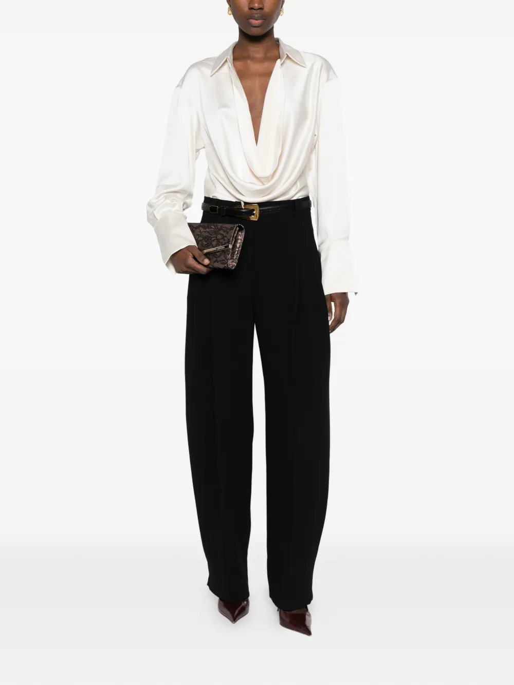 The Andamane Pleated Trousers - Black 