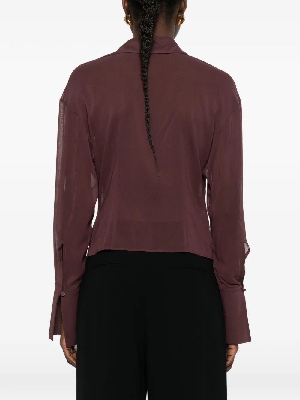 THE ANDAMANE Blouse met lage hals Bruin