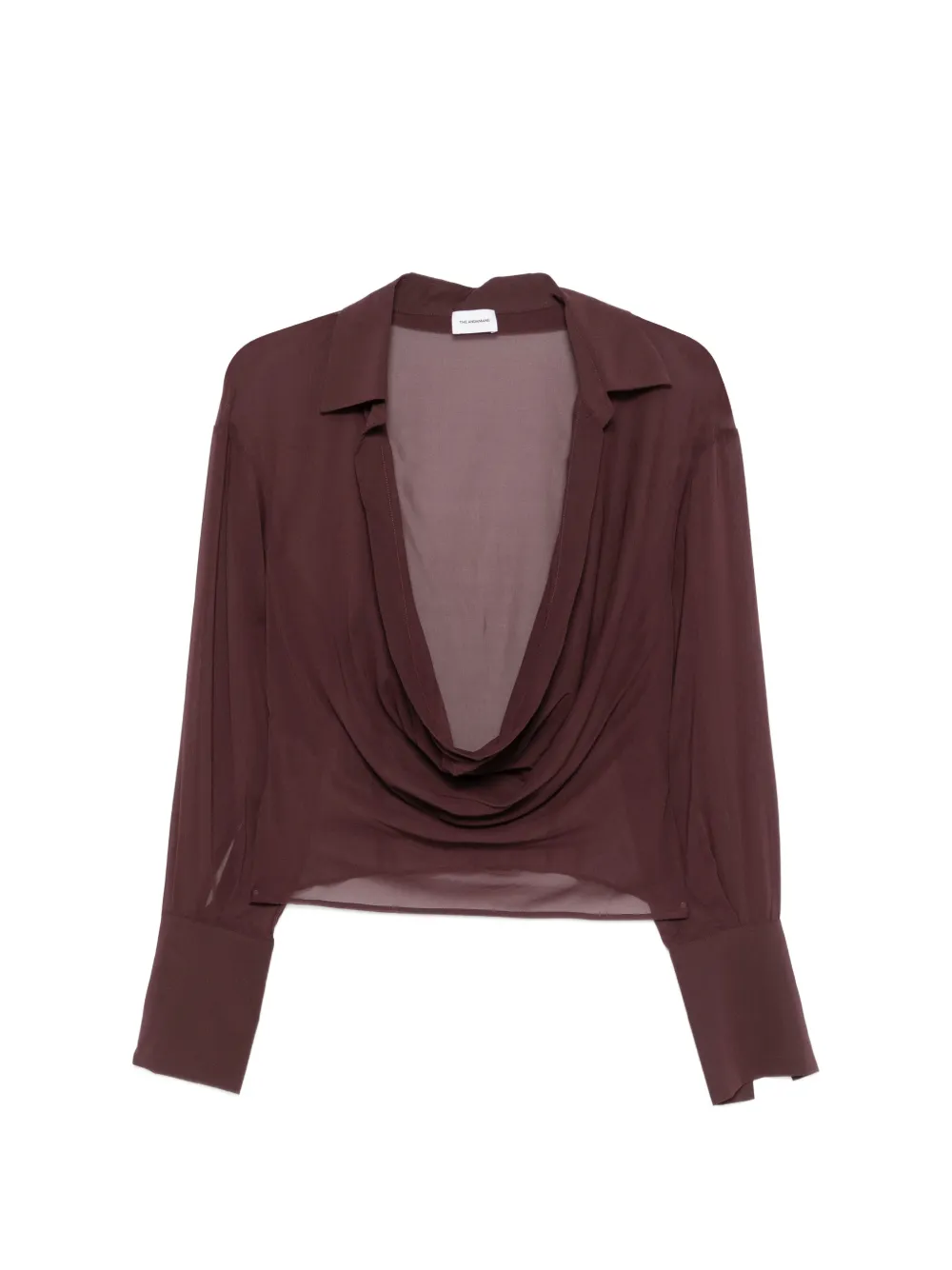 THE ANDAMANE cowl neck shirt - Marrone