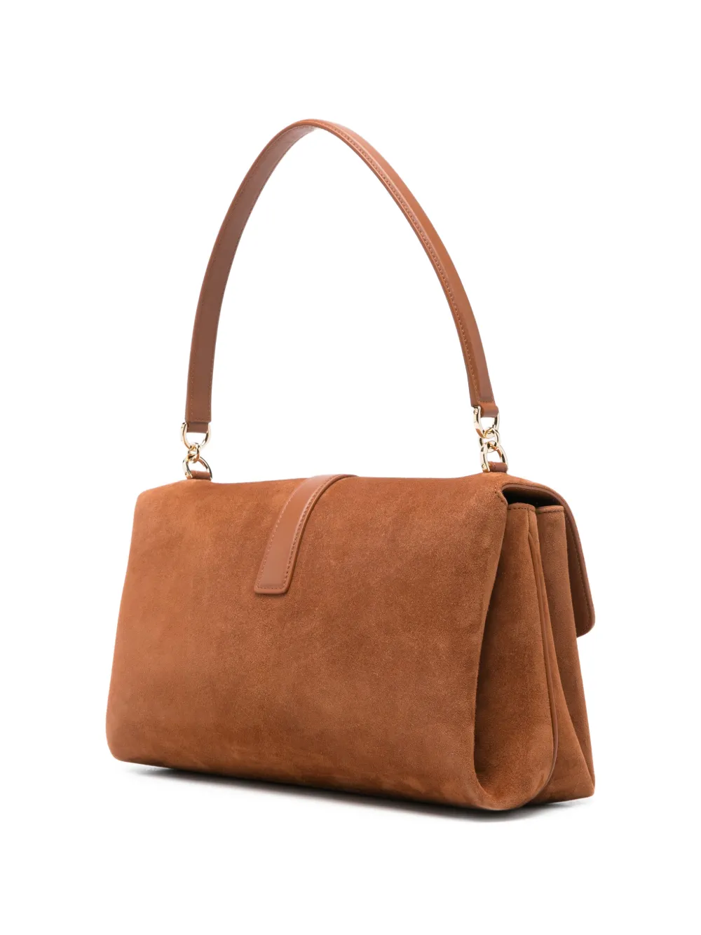  Ferragamo Front Flap Shoulder Bag - Brown 