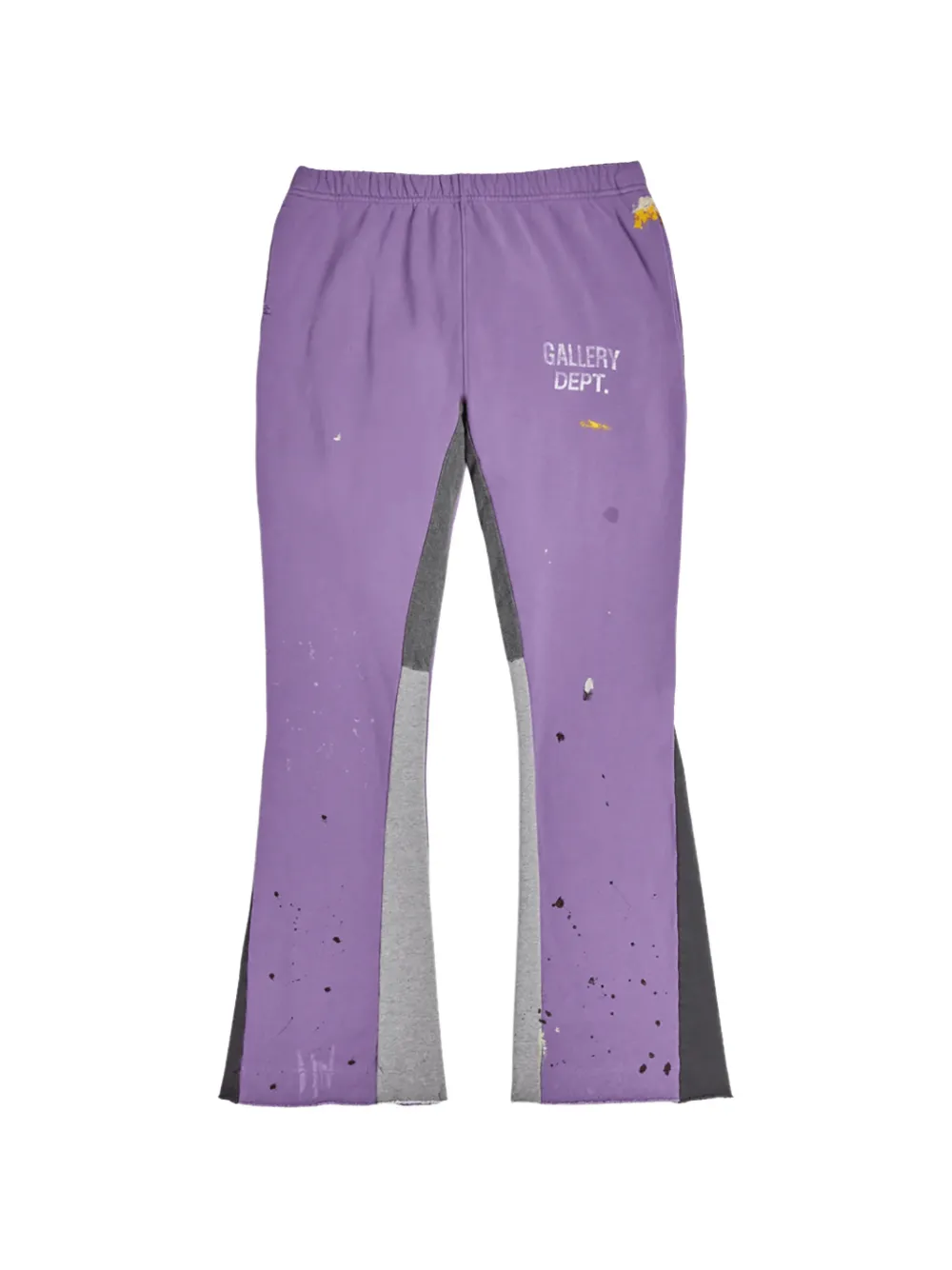 GALLERY DEPT. GD logo paint-splatter flared track pants - Viola