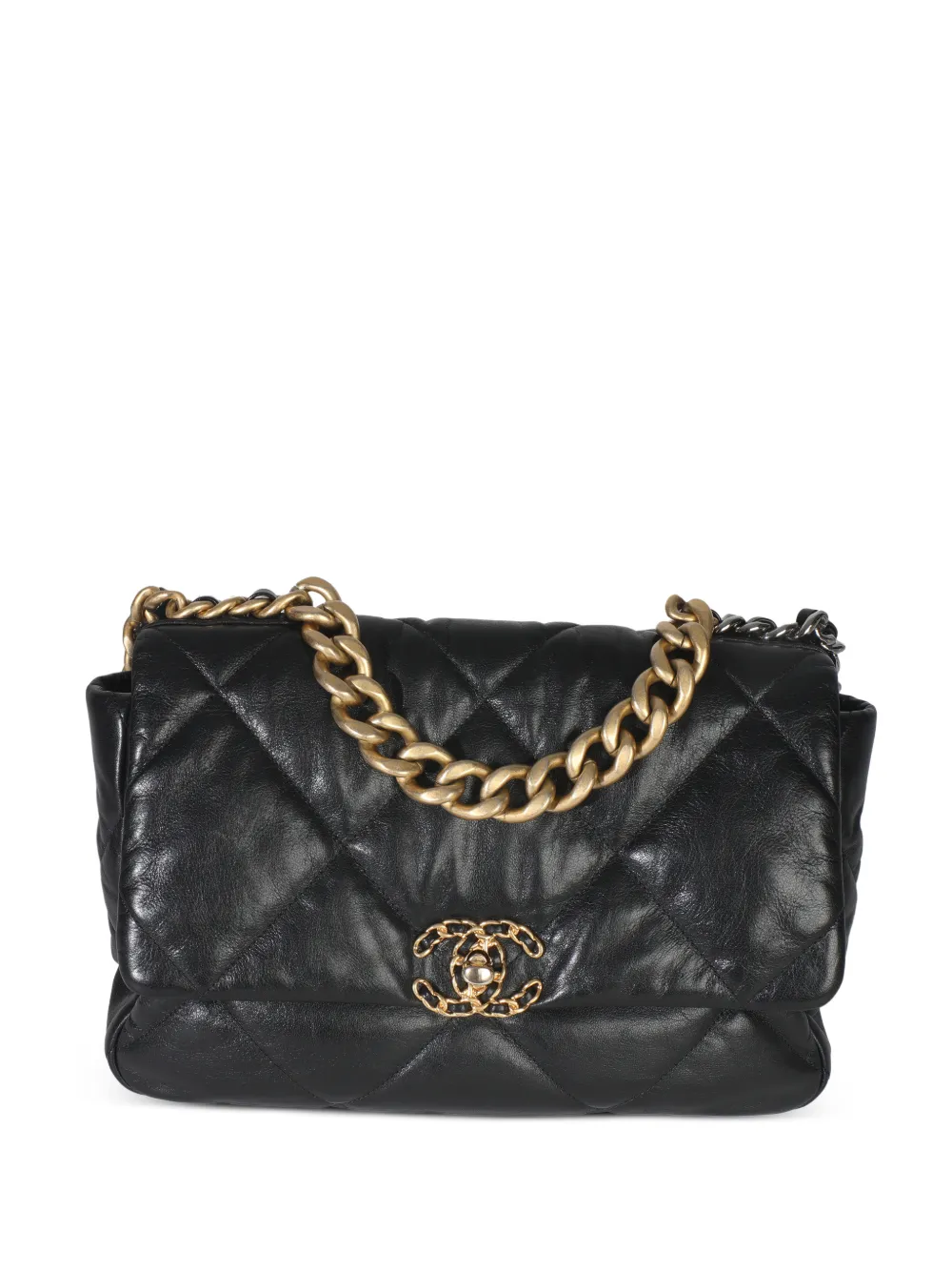 CHANEL Pre-Owned 2020 quilted lambskin medium bag - Nero