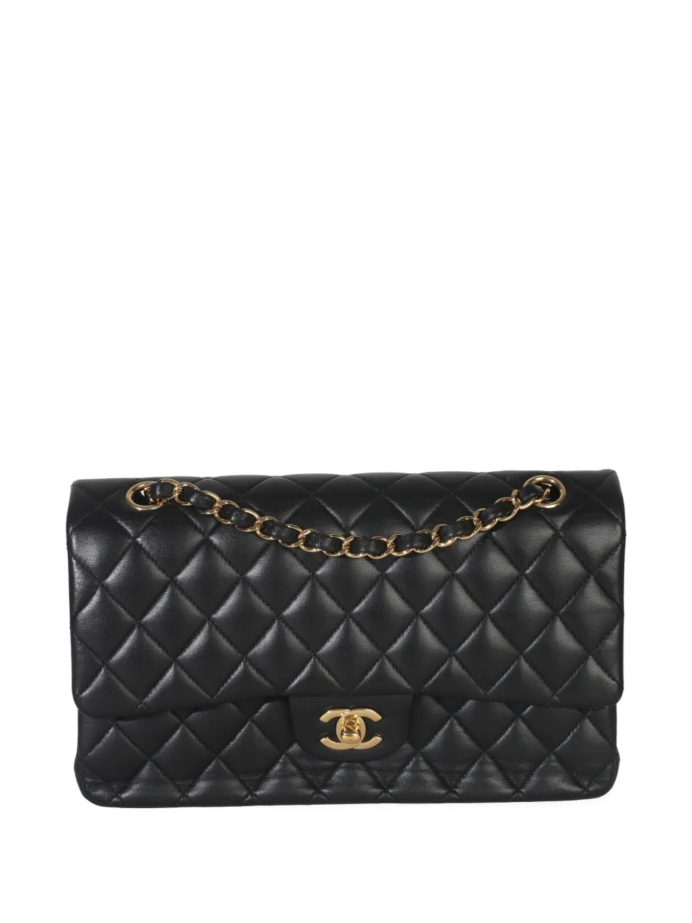 CHANEL Pre-Owned 2019 Classic quilted lambskin medium handbag - Nero