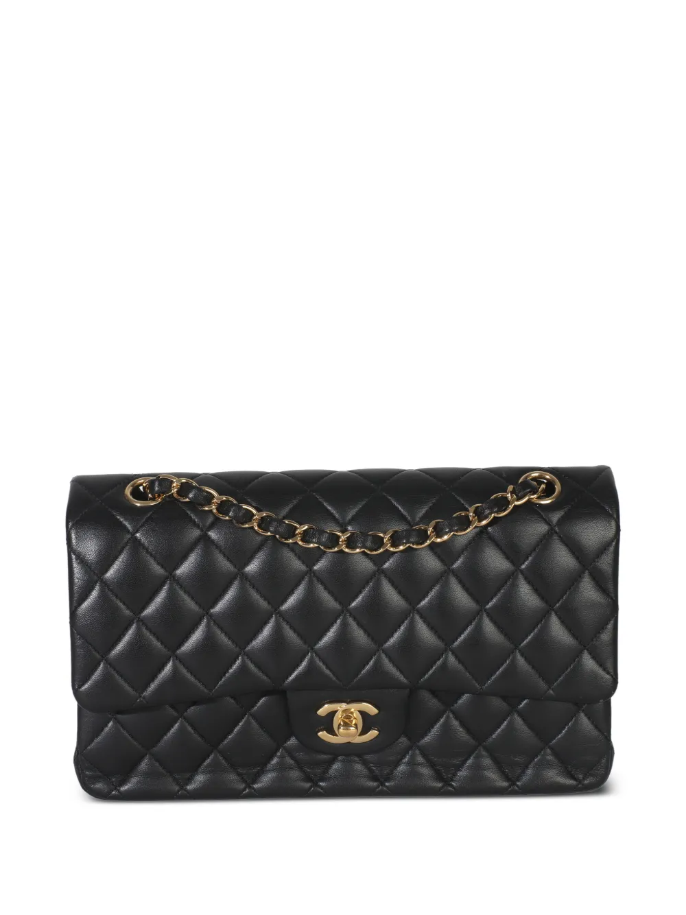 CHANEL Pre-Owned 2019 Classic quilted lambskin medium handbag - Nero