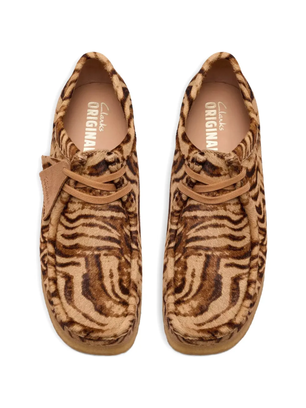 Clarks Originals Wallabee tiger-print desert boots Bruin