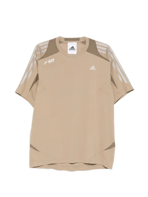 adidas playera con motivo de rayas
