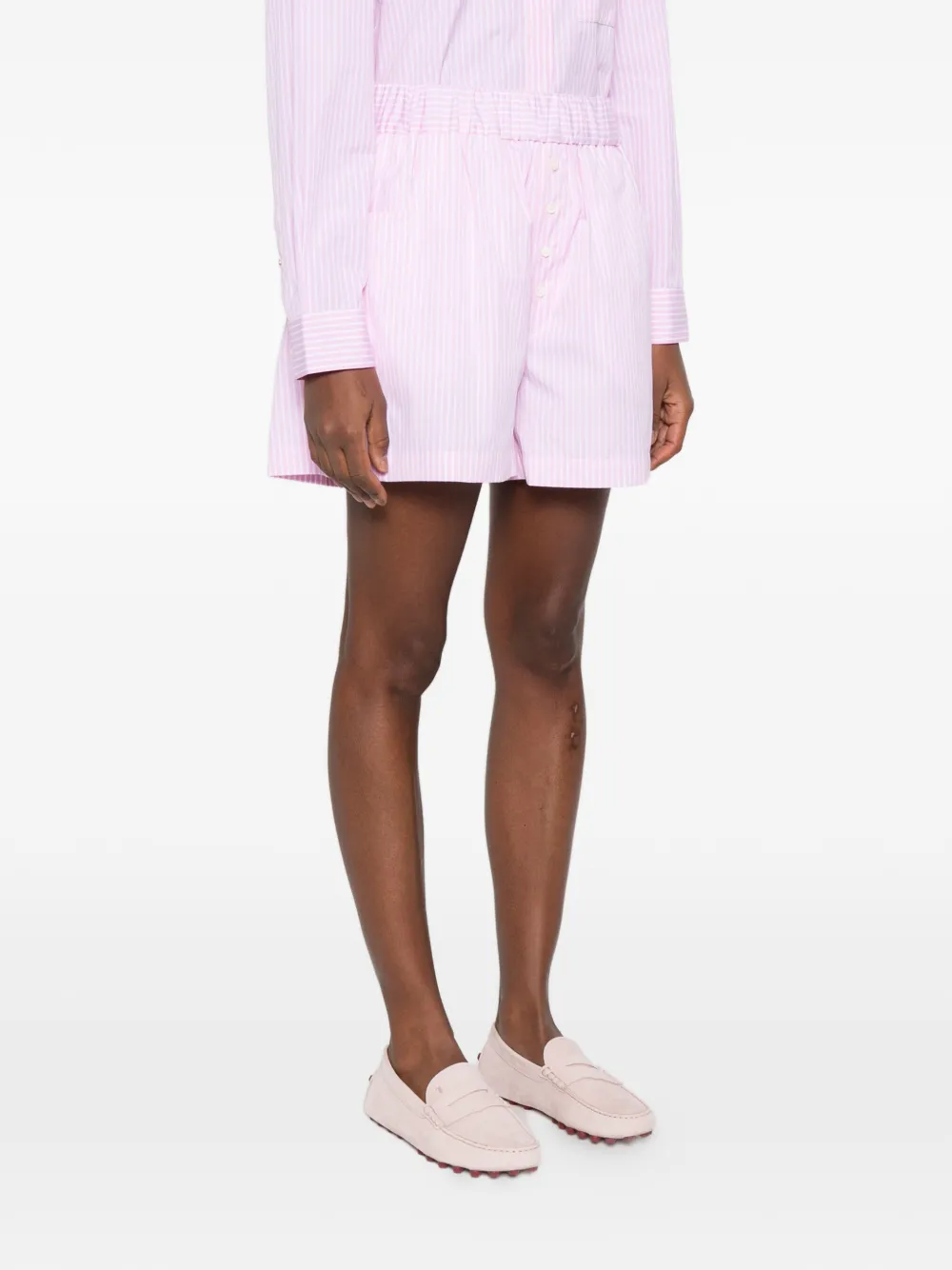  Cuantico Striped Buttoned Shorts - Pink 