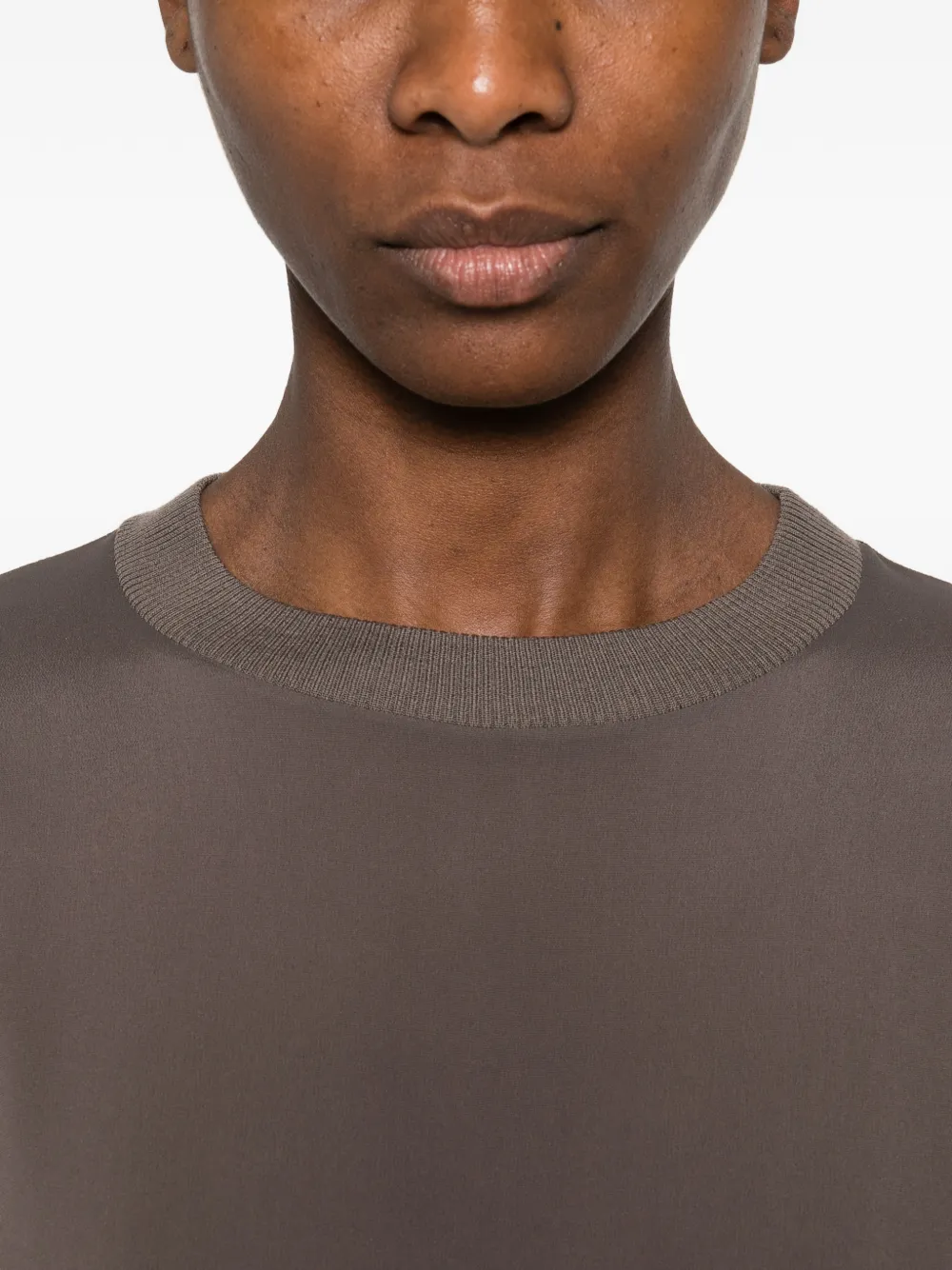 Peserico T-shirt met ronde hals Bruin