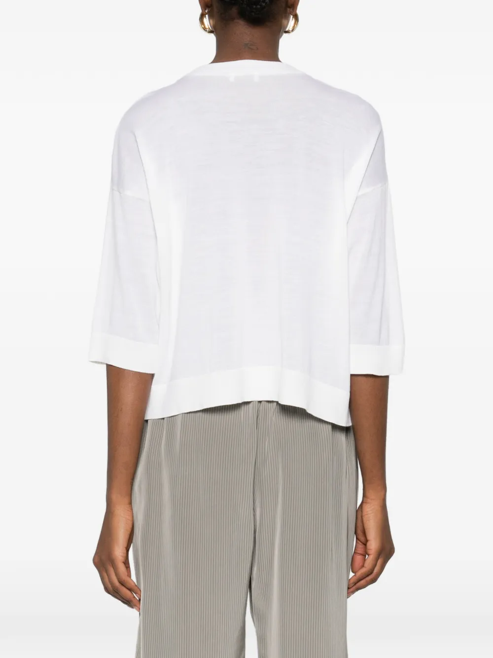 Peserico T-shirt met ronde hals Wit
