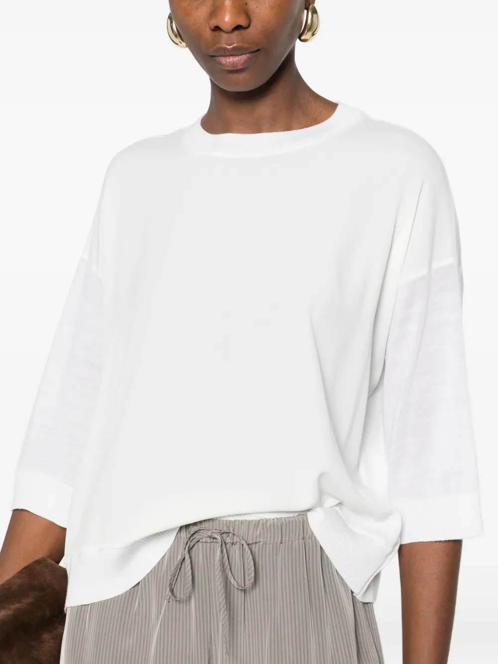 Peserico T-shirt met ronde hals Wit