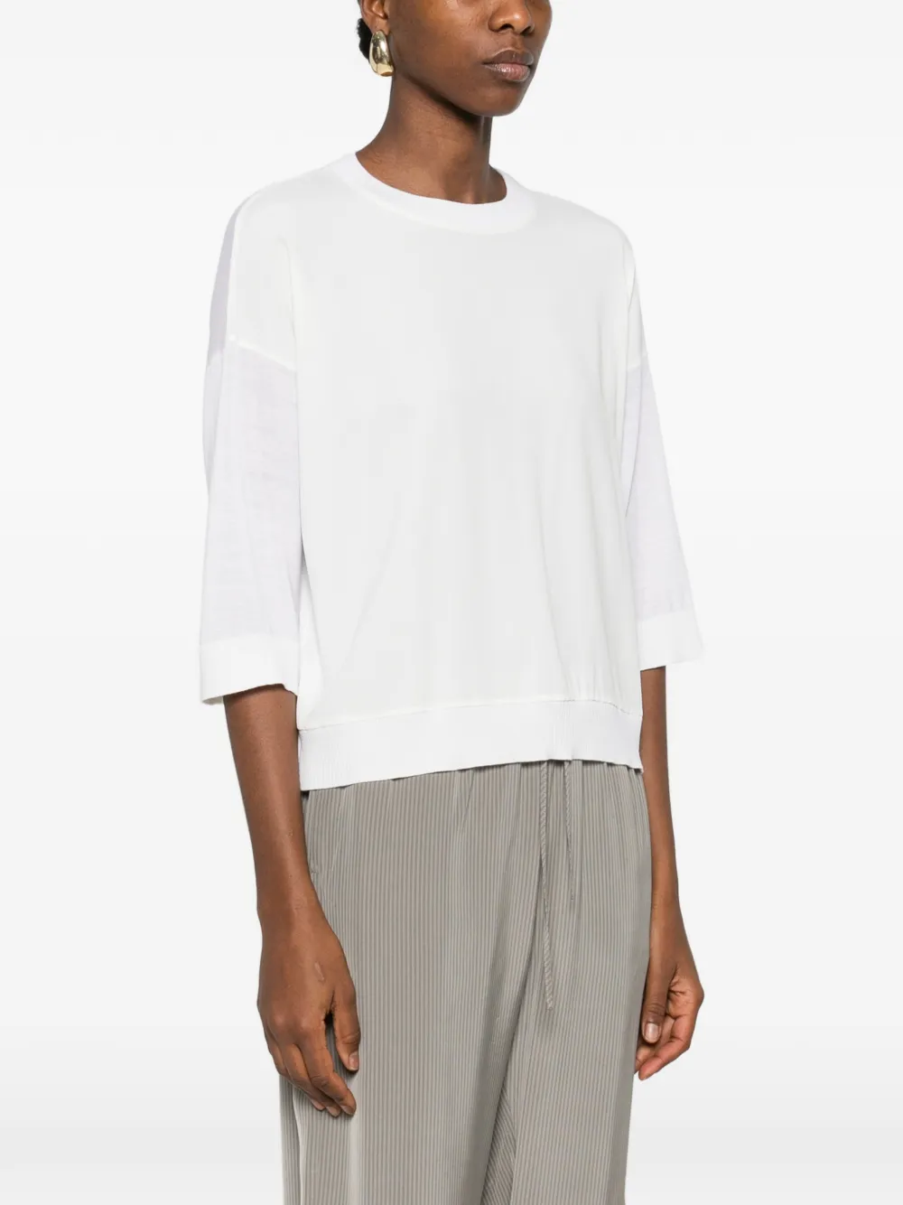 Peserico T-shirt met ronde hals Wit