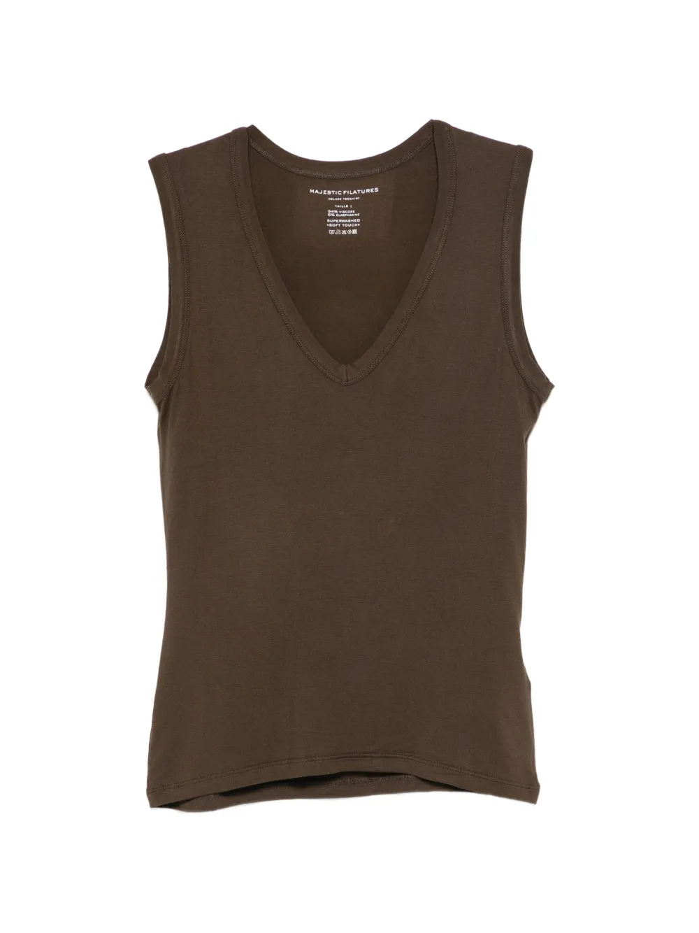 Majestic Filatures V-neck tank top - Marrone
